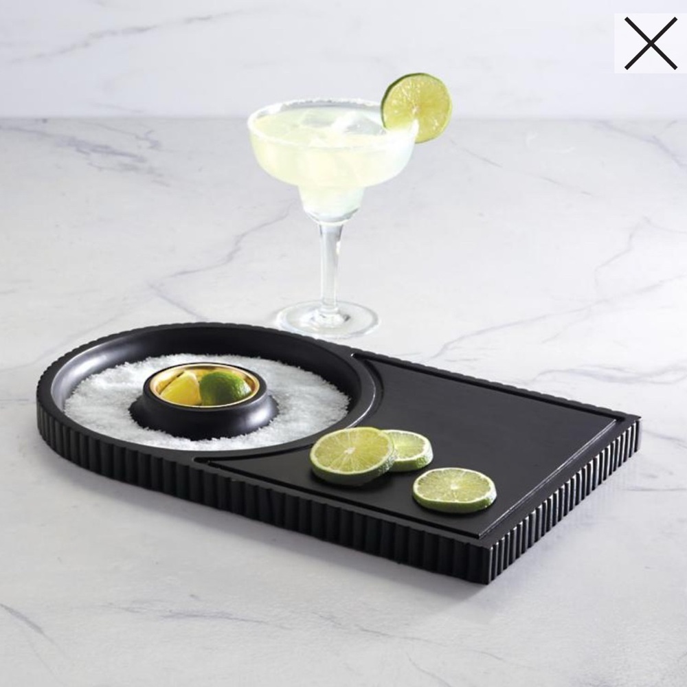Frontgate Wood Garnish Board - Onyx Collection - NWT